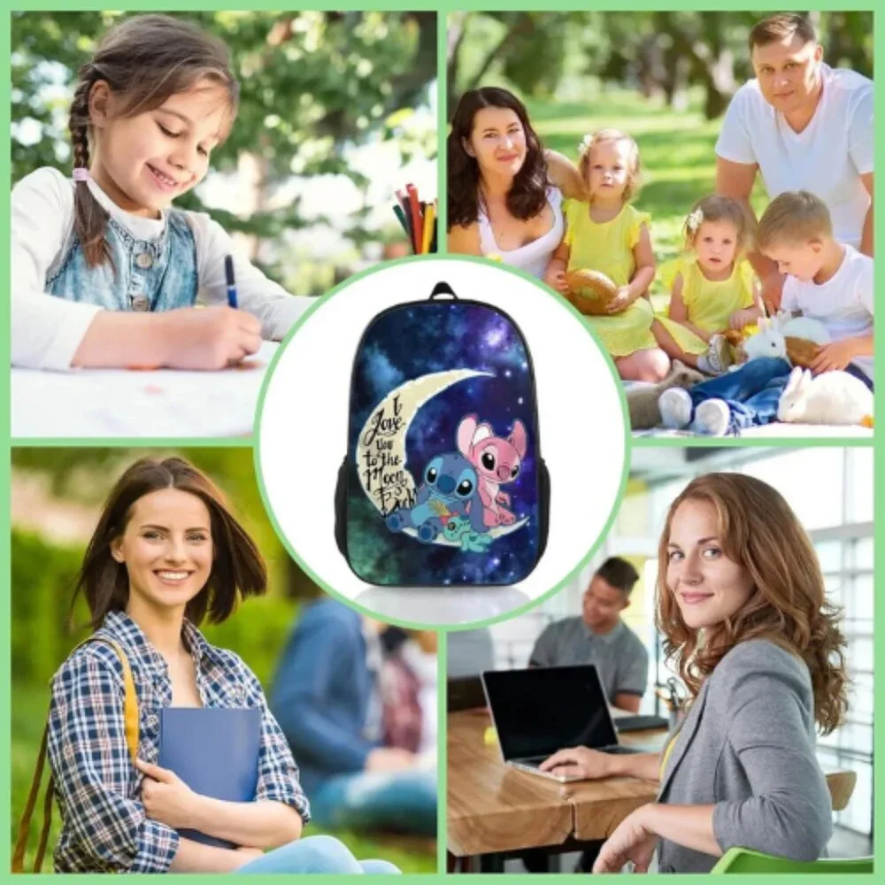 Disney - Stitch & Angel - 'I Love You to the Moon & Back' Large Backpack